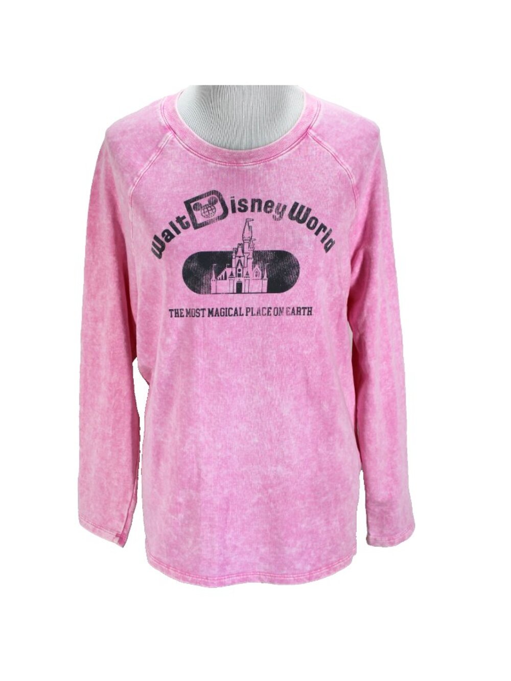 Walt Disney World Long Sleeve Tee Shirt Womens Size L Pink Most Magical Place